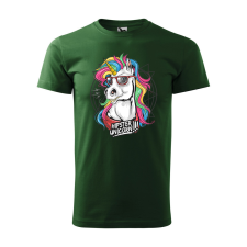 ZSONA DEKOR Póló Hipster unicorn mintával - Zöld S méretben egyedi ajándék