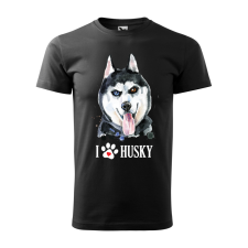 ZSONA DEKOR Póló Husky mintával - Fekete XXL méretben egyedi ajándék