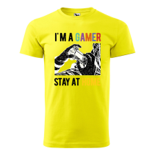 ZSONA DEKOR Póló I am a gamer mintával - Sárga S méretben egyedi ajándék