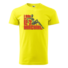ZSONA DEKOR Póló I am a love machine mintával - Sárga XL méretben egyedi ajándék