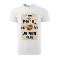 ZSONA DEKOR Póló I like my whisky mintával - Fehér XXXL méretben egyedi ajándék