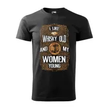 ZSONA DEKOR Póló I like my whisky mintával - Fekete S méretben egyedi ajándék
