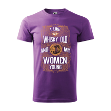 ZSONA DEKOR Póló I like my whisky mintával - Lila XXL méretben egyedi ajándék
