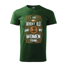 ZSONA DEKOR Póló I like my whisky mintával - Zöld XXL méretben egyedi ajándék