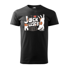 ZSONA DEKOR Póló I love Jack Russel mintával - Fekete XXL méretben egyedi ajándék