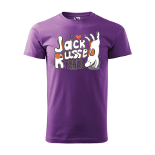 ZSONA DEKOR Póló I love Jack Russel mintával - Lila XXL méretben egyedi ajándék