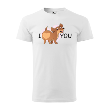 ZSONA DEKOR Póló I love you mintával - Fehér S méretben v1 egyedi ajándék