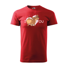 ZSONA DEKOR Póló I love you mintával - Piros S méretben v1 egyedi ajándék
