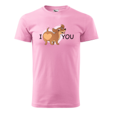 ZSONA DEKOR Póló I love you mintával - Rózsaszín M méretben v1 egyedi ajándék