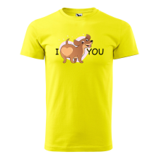 ZSONA DEKOR Póló I love you mintával - Sárga XXL méretben egyedi ajándék
