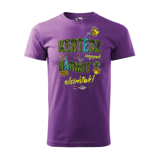 ZSONA DEKOR Póló Kertész vagyok, bármit elsimítok! mintával - Lila XL méretben egyedi ajándék