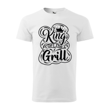 ZSONA DEKOR Póló King of the grill mintával - Fehér XXL méretben egyedi ajándék
