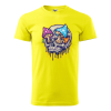 ZSONA DEKOR Póló Koponya gombákkal mintával - Sárga S méretben