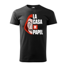 ZSONA DEKOR Póló La casa de papel mintával - Fekete XXL méretben egyedi ajándék