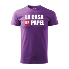 ZSONA DEKOR Póló La casa de papel V2 mintával - Lila XXXL méretben egyedi ajándék