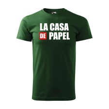 ZSONA DEKOR Póló La casa de papel V2 mintával - Zöld XXL méretben egyedi ajándék