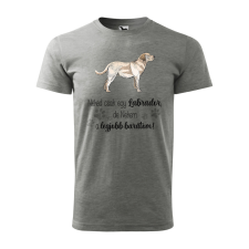 ZSONA DEKOR Póló Labrador mintával - Szürke XL méretben egyedi ajándék