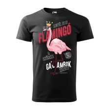 ZSONA DEKOR Póló Legyél te is flamingó mintával - Fekete XL méretben egyedi ajándék
