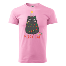 ZSONA DEKOR Póló Merry Cat mintával - Rózsaszín XL méretben egyedi ajándék