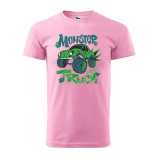 ZSONA DEKOR Póló Monster truck mintával - Rózsaszín L méretben egyedi ajándék