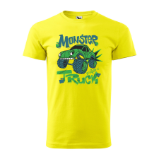 ZSONA DEKOR Póló Monster truck mintával - Sárga XL méretben egyedi ajándék