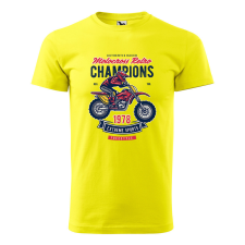 ZSONA DEKOR Póló Motocross mintával - Sárga S méretben egyedi ajándék