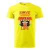 ZSONA DEKOR Póló Movie is my life mintával - Sárga S méretben