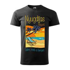 ZSONA DEKOR Póló Nyugdíjas vagyok mintával - Fekete M méretben egyedi ajándék