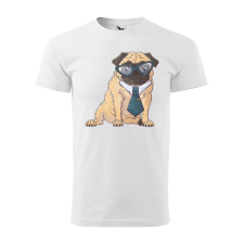 ZSONA DEKOR Póló Pug Dog mintával - Fehér M méretben egyedi ajándék