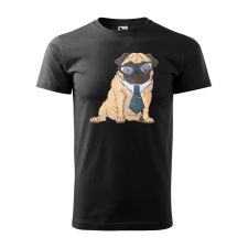 ZSONA DEKOR Póló Pug Dog mintával - Fekete XXL méretben egyedi ajándék