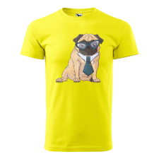 ZSONA DEKOR Póló Pug Dog mintával - Sárga XXXL méretben egyedi ajándék
