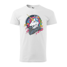 ZSONA DEKOR Póló Punk unicorn mintával - Fehér XL méretben egyedi ajándék