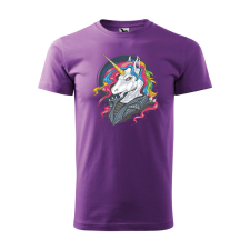 ZSONA DEKOR Póló Punk unicorn mintával - Lila M méretben egyedi ajándék