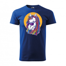 ZSONA DEKOR Póló Raszta unikornis mintával - Kék S méretben egyedi ajándék