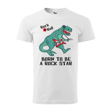 ZSONA DEKOR Póló Rock an roll mintával - Fehér XXXL méretben egyedi ajándék
