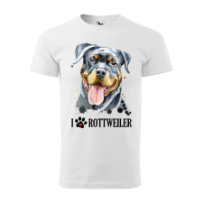 ZSONA DEKOR Póló Rotweiler mintával - Fehér XXXL méretben egyedi ajándék