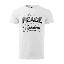 ZSONA DEKOR Póló Stand for peace mintával - Fehér L méretben egyedi ajándék