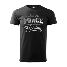 ZSONA DEKOR Póló Stand for peace mintával - Fekete S méretben egyedi ajándék