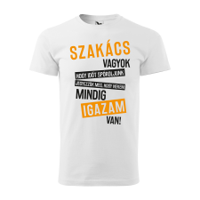 ZSONA DEKOR Póló Szakács vagyok mintával - Fehér XXXL méretben egyedi ajándék