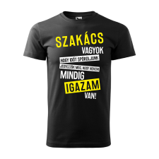 ZSONA DEKOR Póló Szakács vagyok mintával - Fekete XL méretben egyedi ajándék