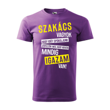 ZSONA DEKOR Póló Szakács vagyok mintával - Lila XXXL méretben egyedi ajándék