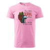 ZSONA DEKOR Póló Szeretek borral főzni mintával - Rózsaszín L méretben