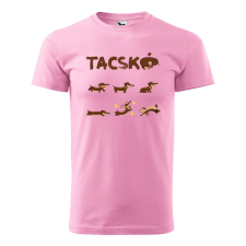 ZSONA DEKOR Póló Tacskó mintával - Rózsaszín L méretben v3 egyedi ajándék