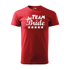 ZSONA DEKOR Póló Team bride mintával - Piros M méretben v4 egyedi ajándék
