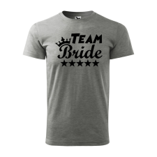 ZSONA DEKOR Póló Team bride mintával - Szürke S méretben v4 egyedi ajándék