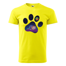 ZSONA DEKOR Póló Űrkutya mintával - Sárga L méretben egyedi ajándék