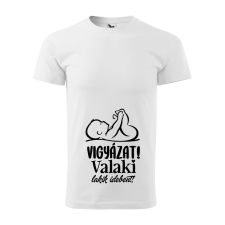 ZSONA DEKOR Póló Vigyázat! Valaki lakik idebent! mintával - Fehér XXXL méretben egyedi ajándék