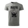 ZSONA DEKOR Póló Wanted mintával - Szürke XL méretben