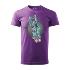 ZSONA DEKOR Póló Zombi kéz mintával - Lila L méretben egyedi ajándék