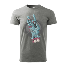 ZSONA DEKOR Póló Zombi kéz mintával - Szürke M méretben egyedi ajándék